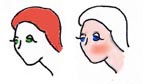 RED HAIR AND BLUE EYES