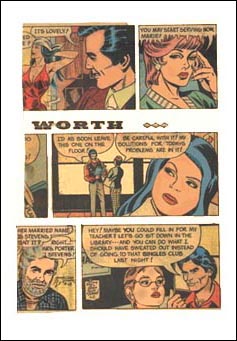 OLD COMIC STRIP SHOWING BLUE HIGHOIGHTS IN HAIR REPRESENTING BLACK HAIR