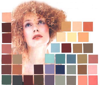 LADY SURROUNDED WITH HER WARM HAIR COLORS