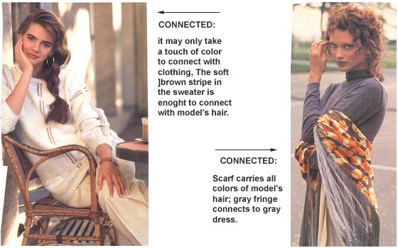 PHOTOS SHOWING HOW JUST A TOUCH OF HAIR COLOR REPEAT CAN CONNECT AN OUTFIT