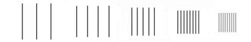 KEYSIZE COMPARISON OF "STRIPES"