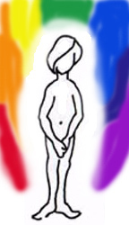 ILLUSTRATION OF AURA AROUND FIGURE OF A PERSON