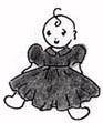 BABY IN BLACK DRESS