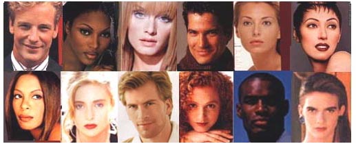 EXAMPLES OF A VARIETY OF SKIN COLORS ILLUSTRATED BY PHOTOS