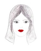 STUDENT DRAWING OF OVAL HAIRSTYLE